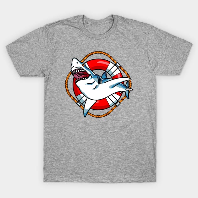 Swimming with the sharks T-Shirt by ManicMonkeyPix